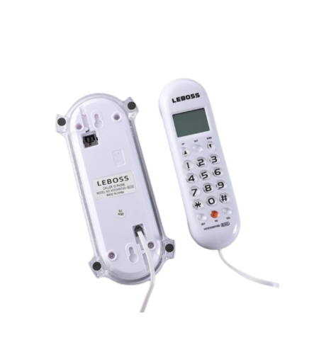 Стационарен телефон - B365  - Leboss - 003652 - Бял