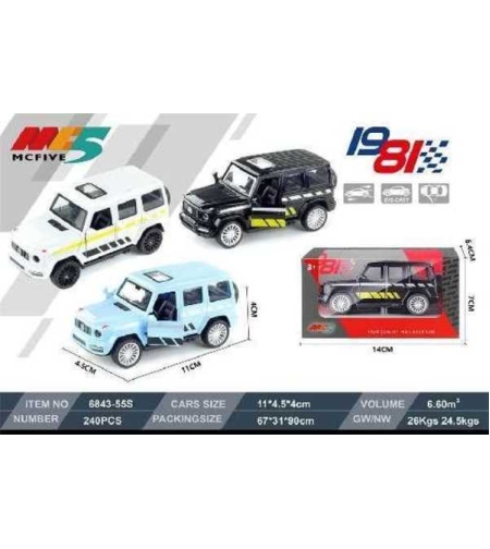 Детска мини метална кола - 6843-55S1:43 - 102647