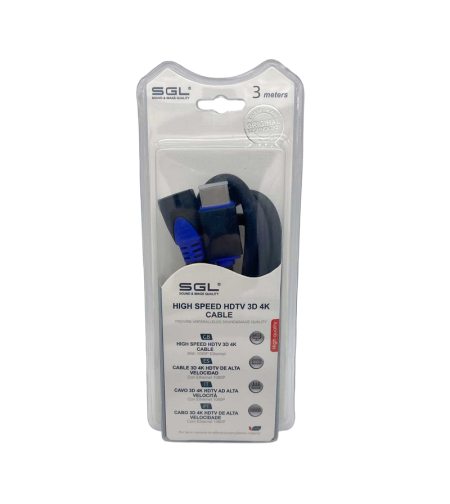 HDMI кабел с 2 мъжки конектора - Ъглов 90° - 1592F - 3м - 095233