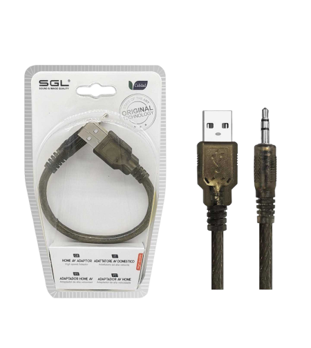 Адаптер за преходник - USB -A мъжки/жак 3.5мм - 1s -01 - 20см - 098067