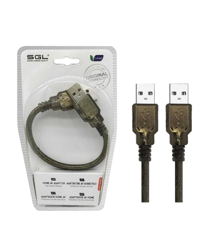 Адаптер за преходник USB 2.0 - AA-01 - USB-A мъжки/мъжки - 20см - 098135
