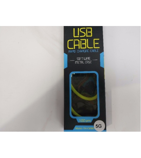 Кабел за зареждане и данни - Lightning - YH -C1280 - 5G - iOS - 1м - 012808
