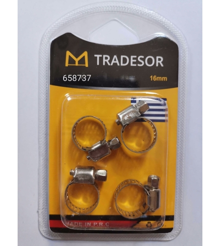 Комплект скоби за тръби - 4pcs - 16mm - 658737