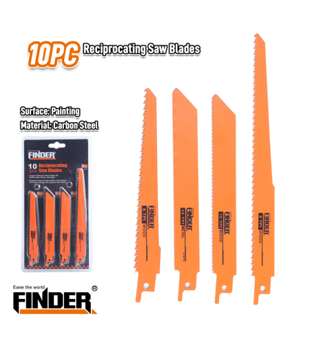 Комплект резервни остриета за саблен трион - 10pcs - Finder - 191572
