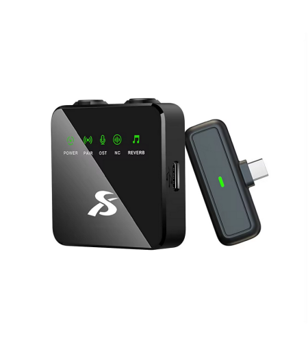 Безжичен мини микрофон с предавател - 2 бр - iP/Lightning - SX10 - 811368