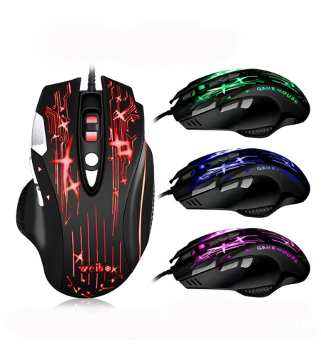 Жична гейминг мишка с оптичен сензор - LED RGB - WB912 - Weibo - 659127