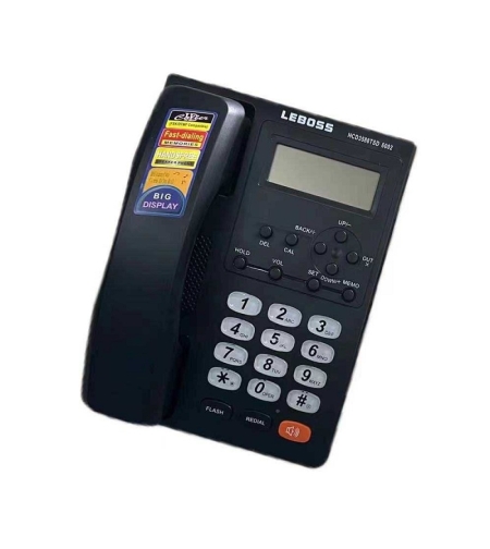 Стационарен телефон с кабел - 6002 - 060020 - Черен