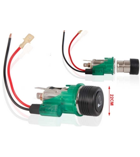 Запалка за автомобил с вградено осветление - HQ -6105 - 22mm - 12V - 964922
