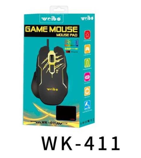Гейминг кабелна мишка - WK -411 - Weibo - 654115