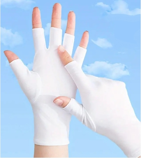 Ръкавици за маникюр с UV защита - NG01 - 910532 - Бели