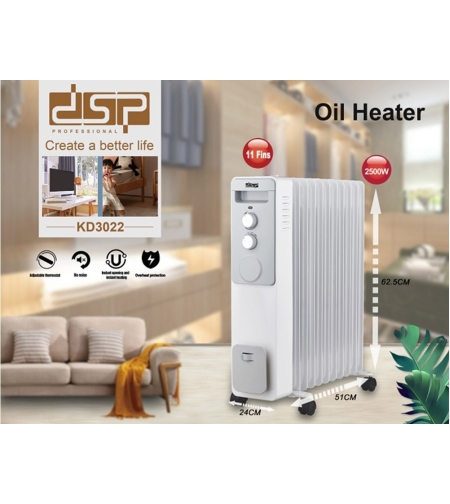 Електрически маслен радиатор - KD3022 - DSP - 562366 - Бял