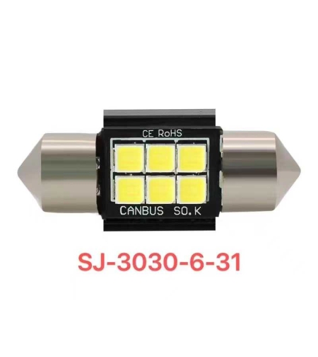 Комплект от 2 броя LED крушки - 3030-6-31 - Canbus  - 674094