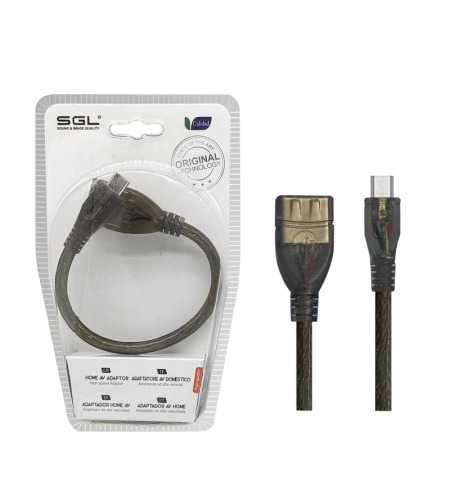 Адаптер за преходник - USB -A мъжки/микро USB - 21S -01 - 20см - 098128