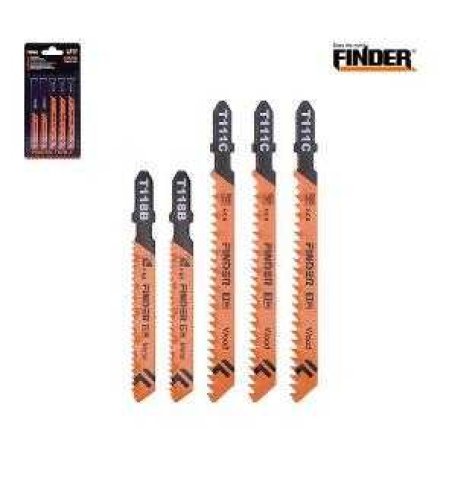 Режещи ножове за дърво за прободен трион - 5pcs - Finder - 191701