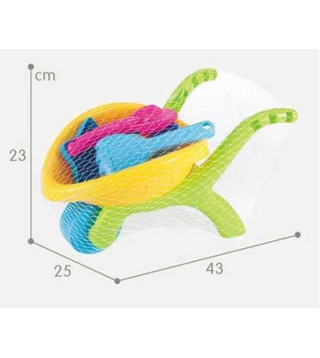 Комплект плажни играчки с количка за пясък - 938 - 305129