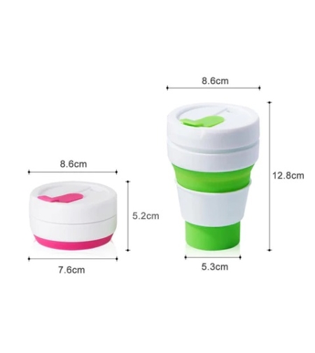 Сгъваема силиконова чаша - 1009 - 350ml - 920076