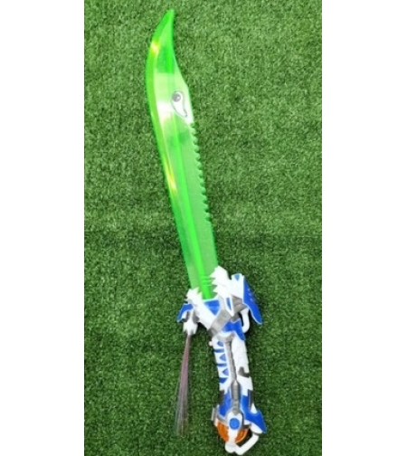 Детски меч с LED светлини - 0742 - 347496 - Зелен