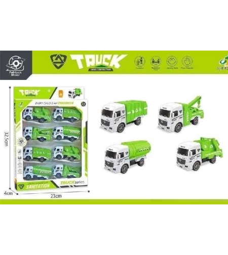 Детски комплект - Камиони за почистване - 8pcs - XY348-A88 - 102637