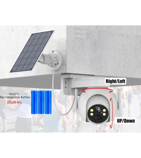 IP охранителна камера със соларно захранване – Wi-Fi - TQ3 200W - 310623