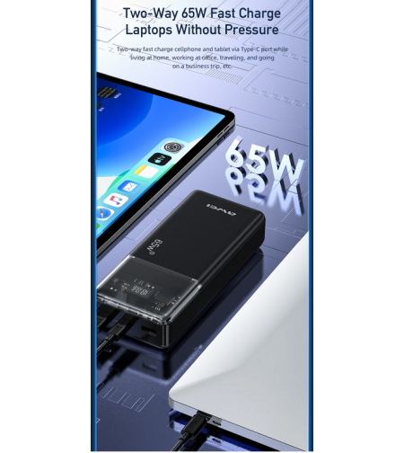 Външна батерия - P109K - 30.000mah - PD 65W - AWEI - 006859