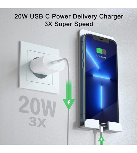 Адаптер за зареждане на iOS с Type-C порт - PD-20W - 810835