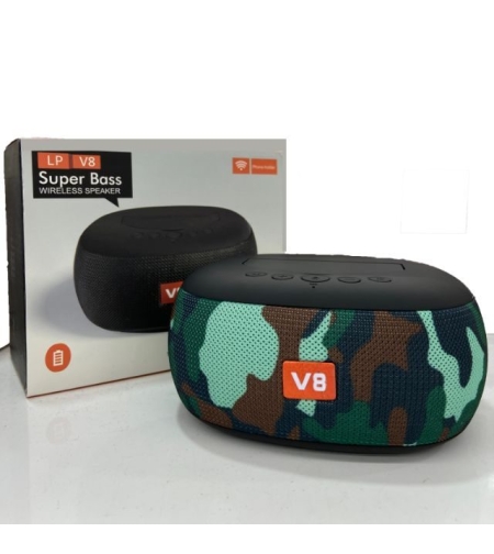 Безжична Bluetooth тонколонка с поставка за смартфон - V8 - 716880 - Army