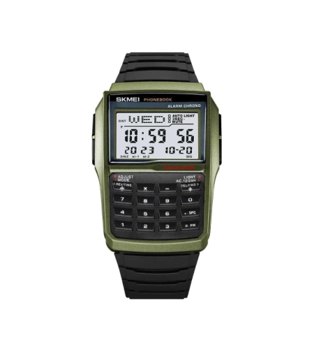 Дигитален ръчен часовник с клавиатура – ​​Skmei - 2255 - Зелен