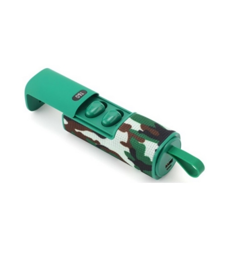 Безжична Bluetooth тонколона с комплект слушалки - TG807 - 883815 - Армейско зелено