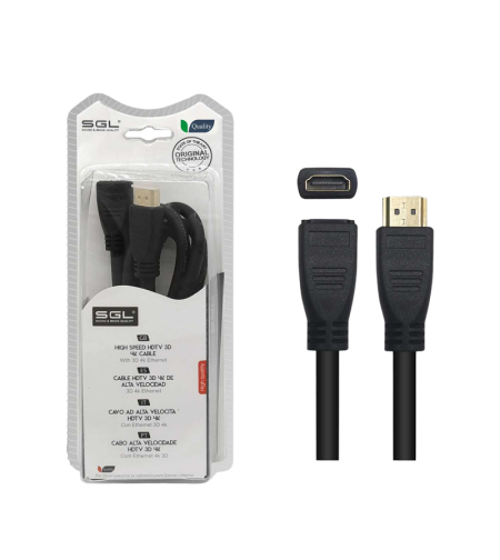 HDMI кабел - мъжки/женски - 1592C - 1,5 м - 095264