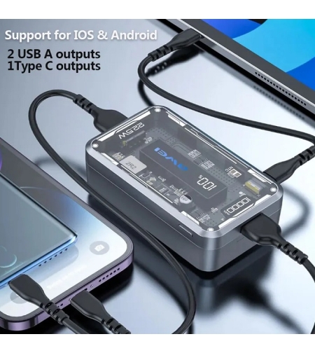 Външна батерия - P111K - 10.000mah - 22.5W - AWEI - 004800
