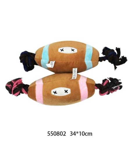 Плюшена играчка за кучета с въже – 34x10 см – 550802