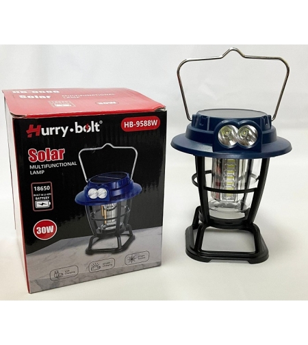 Акумулаторен LED прожектор-фенер със соларен панел - HB9588L - 533138
