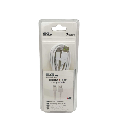 Кабел за зареждане и данни - Micro USB - D13 - 3м - 099330