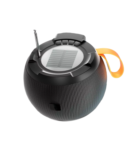 Безжична Bluetooth тонколона със соларен панел - TO-T18 - 091654 - Черна