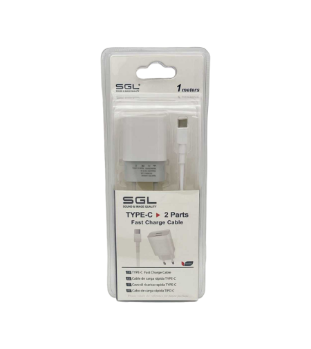 Адаптер за зареждане с TypeC кабел и 2 USB порта - D1-S2 - 1м - 099576