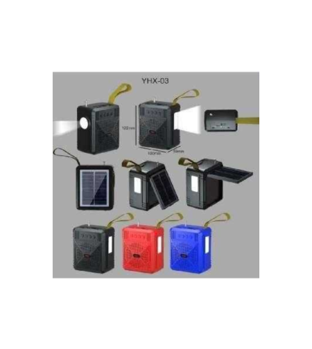 Безжична Bluetooth тонколона със соларен панел - YHX-03 - 040032 - Синя