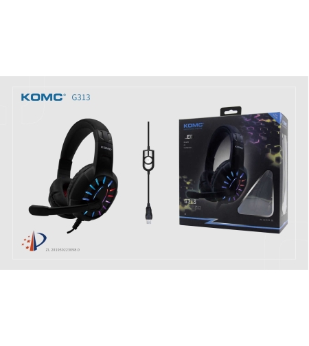 Кабелни геймърски слушалки - G-313 - KOMC - 302827 - Черни