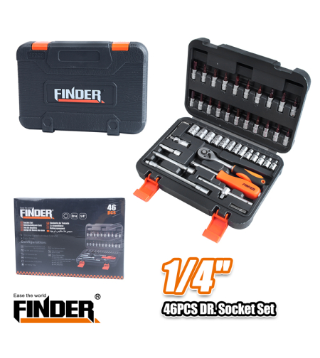 Комплект тресчотка с гайки 1/2 - 46pcs - Finder - 192541