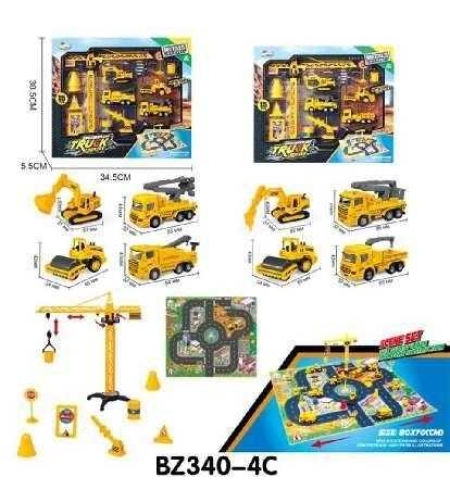 Игрален комплект Строителна площадка с колички и аксесоари- BZ340-4C - 345166