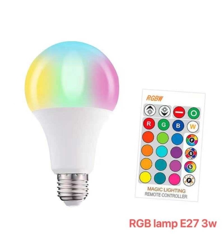 Крушка LED RGB - E27 - 3W - 313540