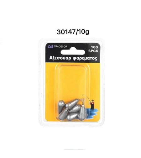 Тежести за риболов - 10 гр - 6 бр - 30147