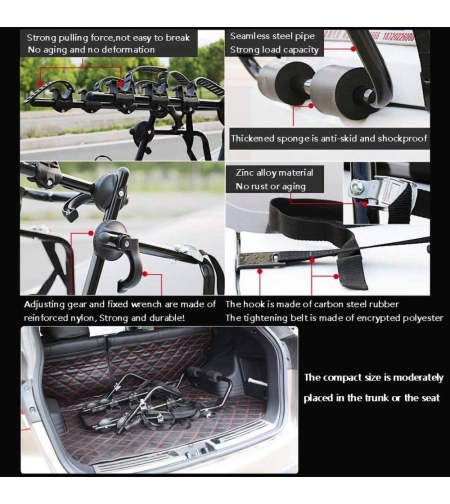 Авто-стойка за до 3 велосипеда - SJ-541 - 653074