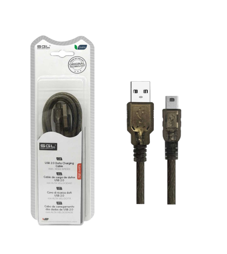 Кабел за прехвърляне на данни - Data - 3S01 - USB-A мъжки/USB Мини мъжки - 5м - 097596