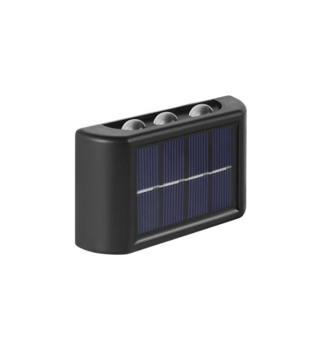 Соларни LED стенни лампи - 2 бр. - Топло бяло - HJJ-6 - 941334