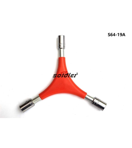 Велосипеден троен тръбен ключ тип Y- S64-19a - 8/9/10mm - 652374