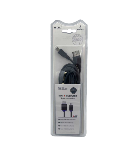 Кабел за прехвърляне на данни - Data  - 17S - USB - A женски/USB мини мъжки  - 1.5м - 097480