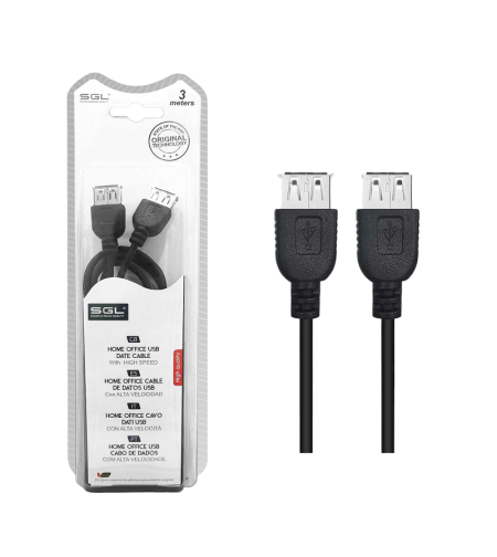 Удължителен кабел USB 2.0 - 8S - женски/женски - 3 м - 097435