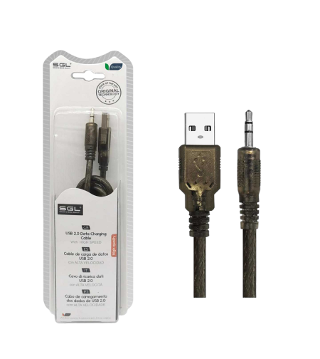 Аудио кабел - 1S - USB-A мъжки/жак 3,5 мм мъжки - 5м - 097176