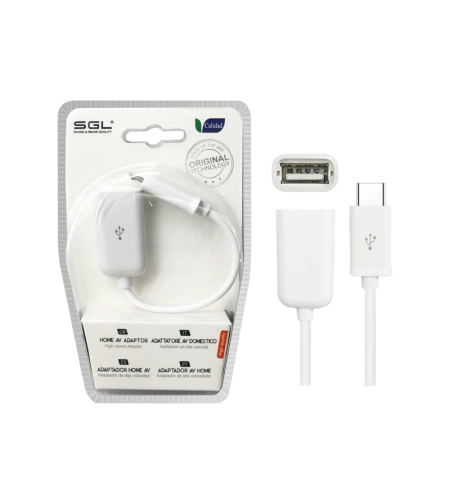 Адаптер USB тип C към USB 2.0 женски - T62 - 096025
