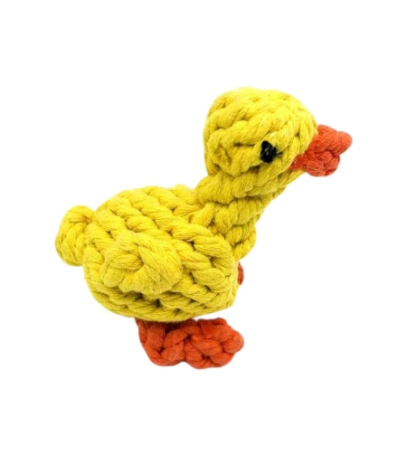 Въжена играчка за кучета - Пате – 14см – 550598
